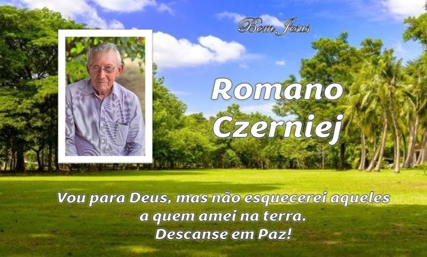 O Plano Assistencial Familiar MasterPlan e Funerária Bom Jesus, comunica com pesar o falecimento de ROMANO CZERNIEJ, aos 89 anos.