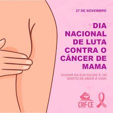 Dia Nacional de Luta contra o Câncer de Mama, celebrado em 27 de novembro