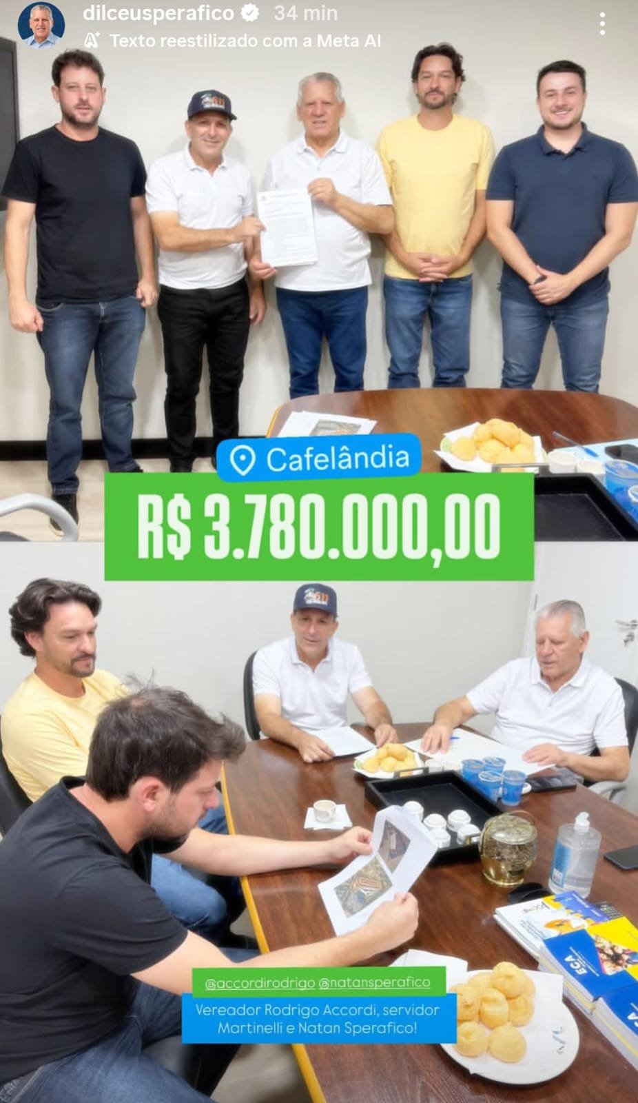 Nesta sexta feira (05/12), Emerson Martinelli e o Vereador Rodrigo Accordi de Cafelândia, estiveram em Toledo visitando o Deputado Federal Dilceu Sperafico