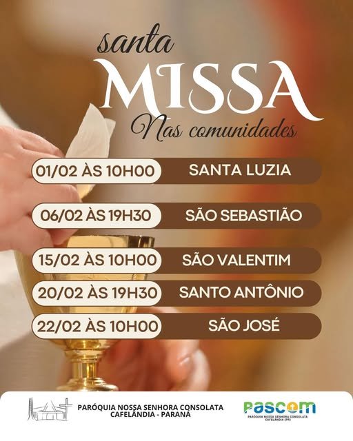 SANTA MISSA NAS COMUNIDADES
