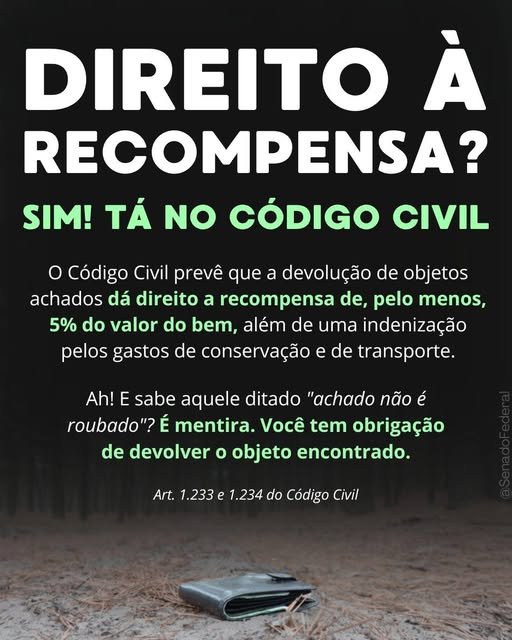 DIREITO À RECOMPENSA?