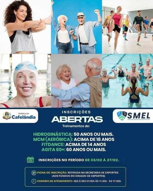 Esporte para jovens, adultos e idosos em Cafelândia!