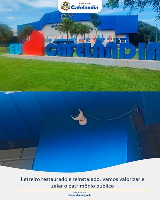 Letreiro “Eu ❤️ Cafelândia” reinstalado!