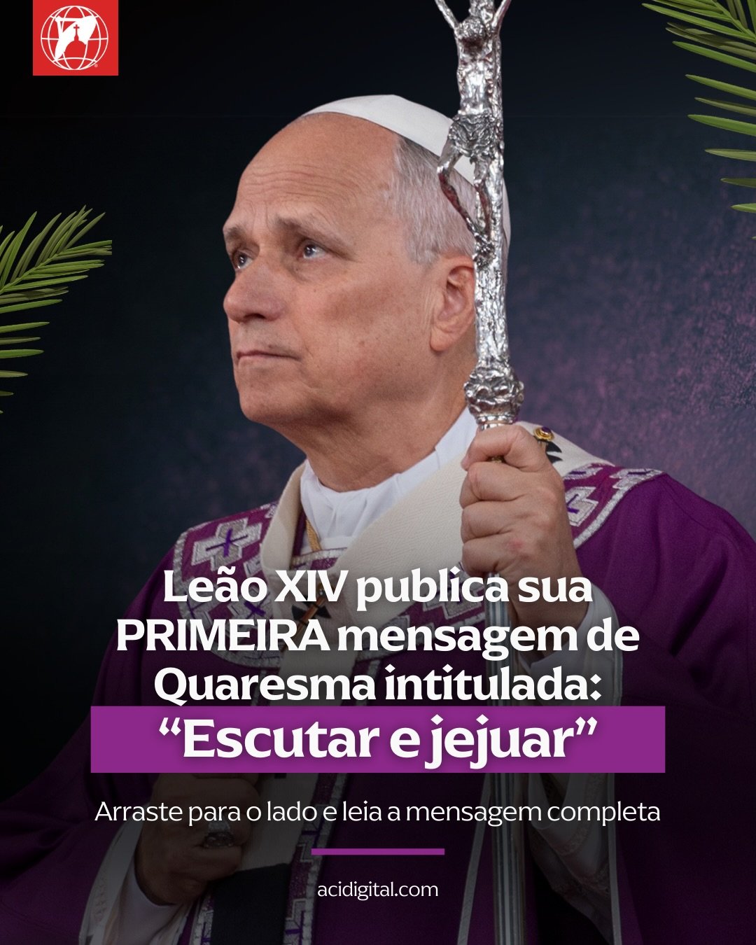 O papa Leão XIV deu três conselhos em sua primeira mensagem para a Quaresma 2026 publicada hoje (13): “Cultivar a gentileza”, “jejum de palavras que ferem” e a unidade entre os fiéis.