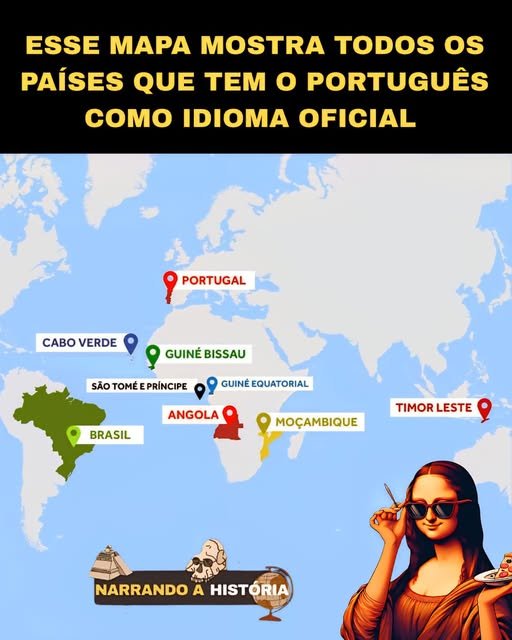Você sabia que existem 9 países onde o português é a língua oficial!?