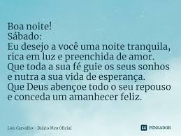 BOA NOITE SÁBADO