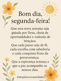 BOM DIA SEGUNDA FEIRA