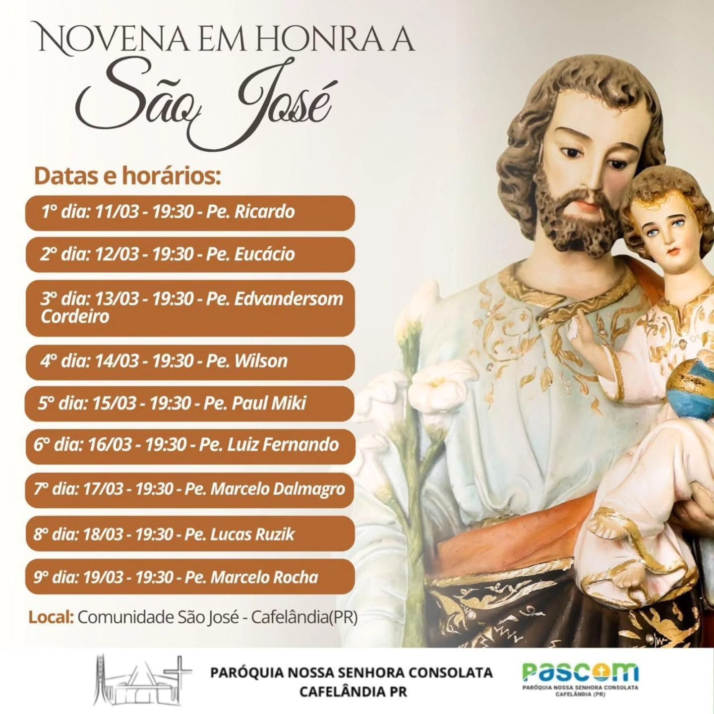 NOVENA EM HONRA A SÃO JOSÉ