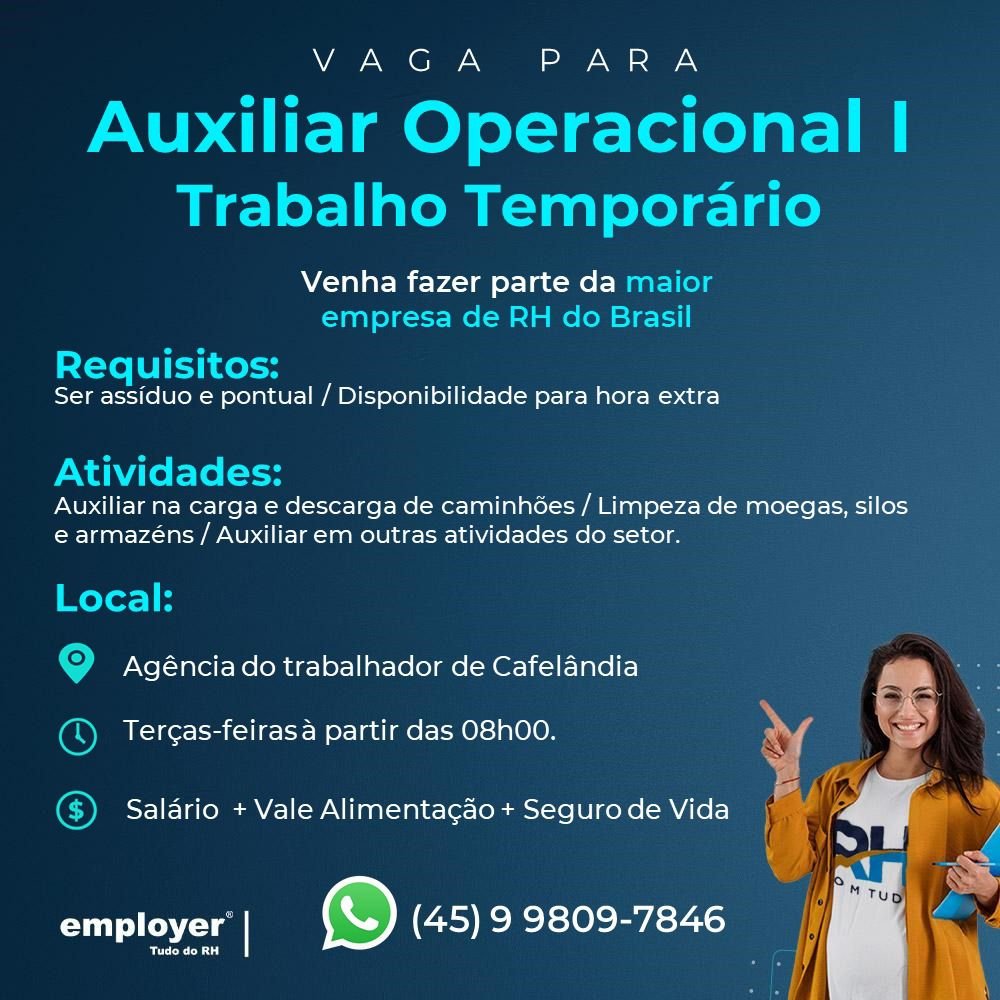 A AGÊNCIA DO TABALHADOR INFORMA