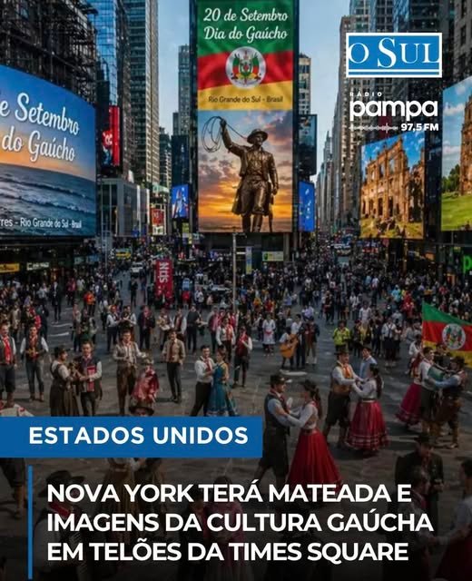 Um evento previsto para 20 de setembro deve levar uma mateada à Times Square, em Nova York.