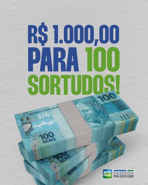 Nota Paraná premia consumidores em todo o estado!