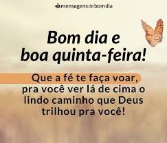 BOM DIA QUINTA FEIRA