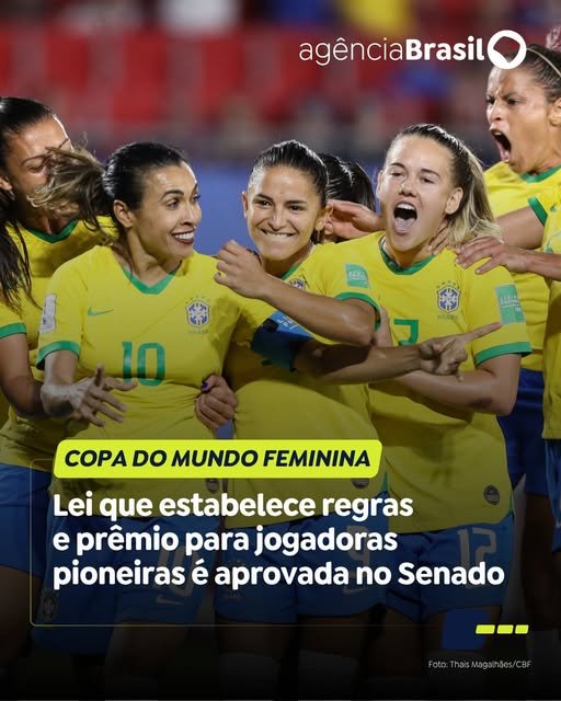 FUTEBOL | O Senado Federal aprovou nesta quarta-feira (27) o projeto com as regras para a Copa do Mundo Feminina de 2027, que será realizada no Brasil.