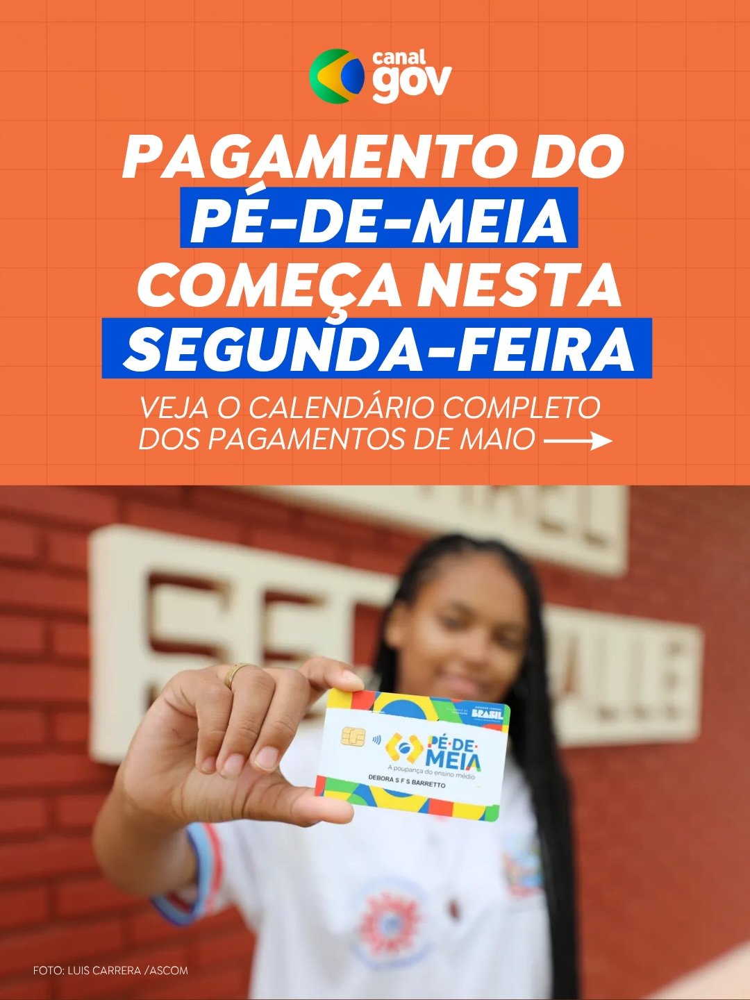 ATENÇÃO, ESTUDANTE! PAGAMENTO DO PÉ-DE-MEIA NA ÁREA