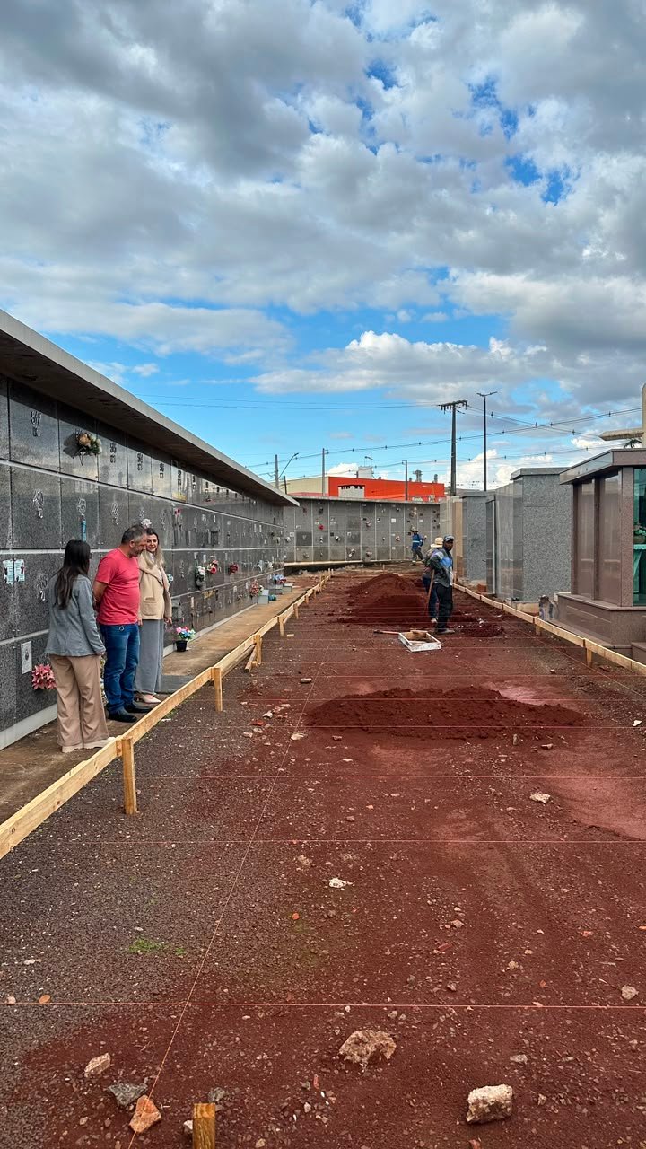 Prefeitura de Cafelândia inicia construção de novo gavetário no Cemitério Municipal
