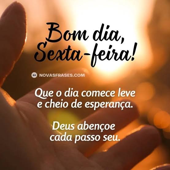 BOM DIA SEXTA FEIRA