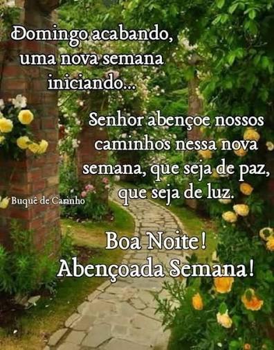 BOA NOITE DOMINGO, ÓTIMA SEGUNDA FEIRA E MARAVILHOSA SEMANA ABENÇOADA POR DEUS A TODOS
