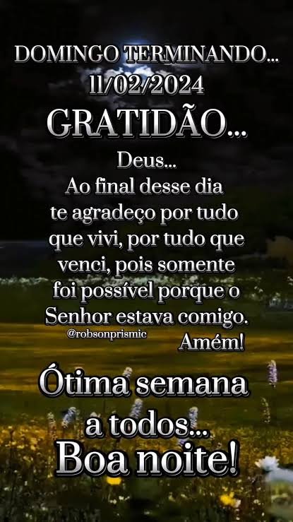 BOA NOITE DOMINGO
