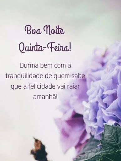 BOA NOITE QUINTA FEIRA