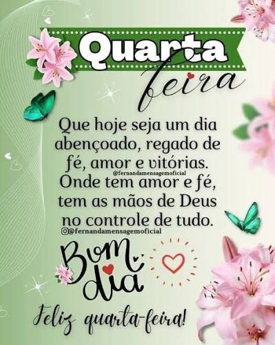 BOM DIA QUARTA FEIRA