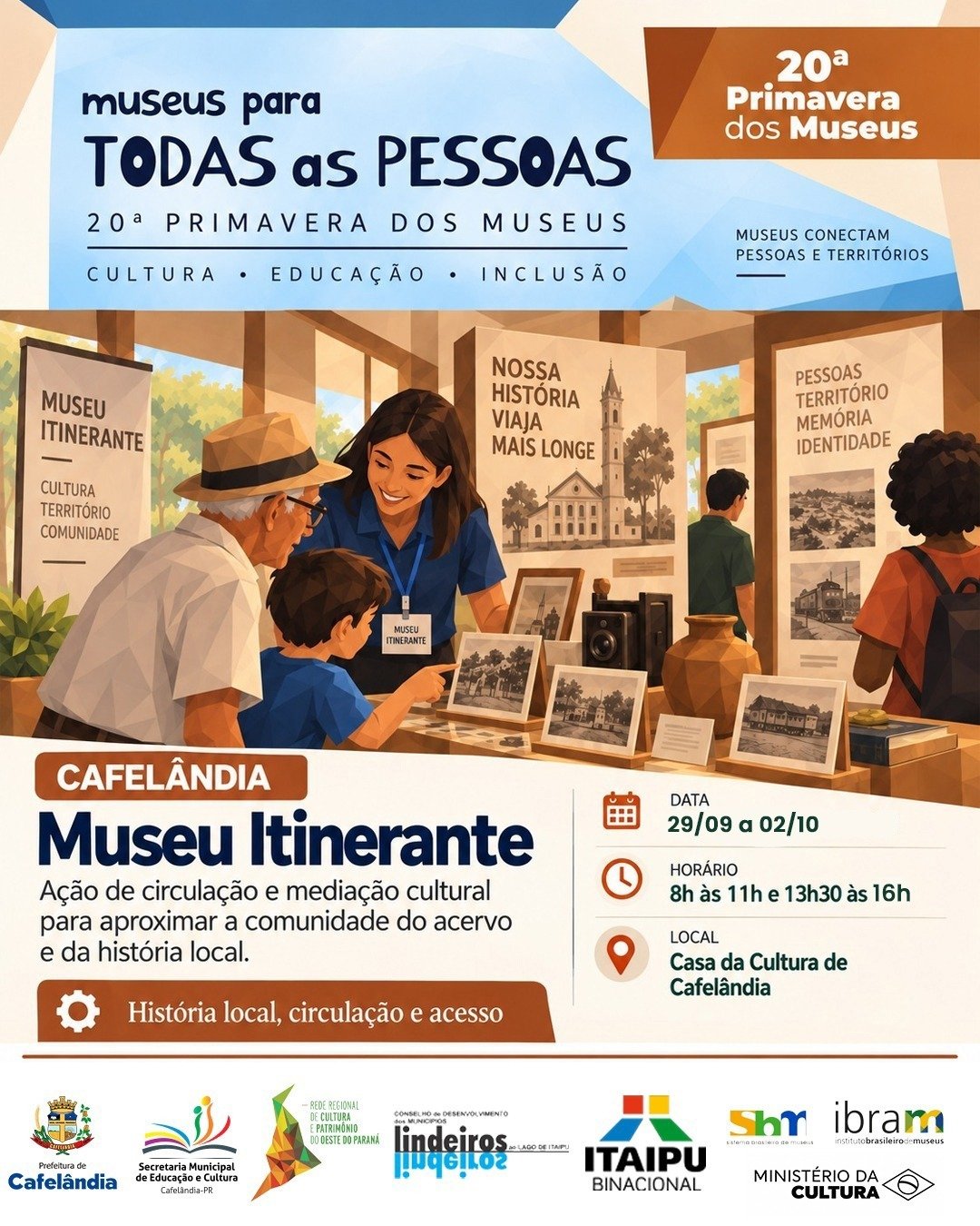 Museu Itinerante chega a Cafelândia durante a 20ª Primavera dos Museus