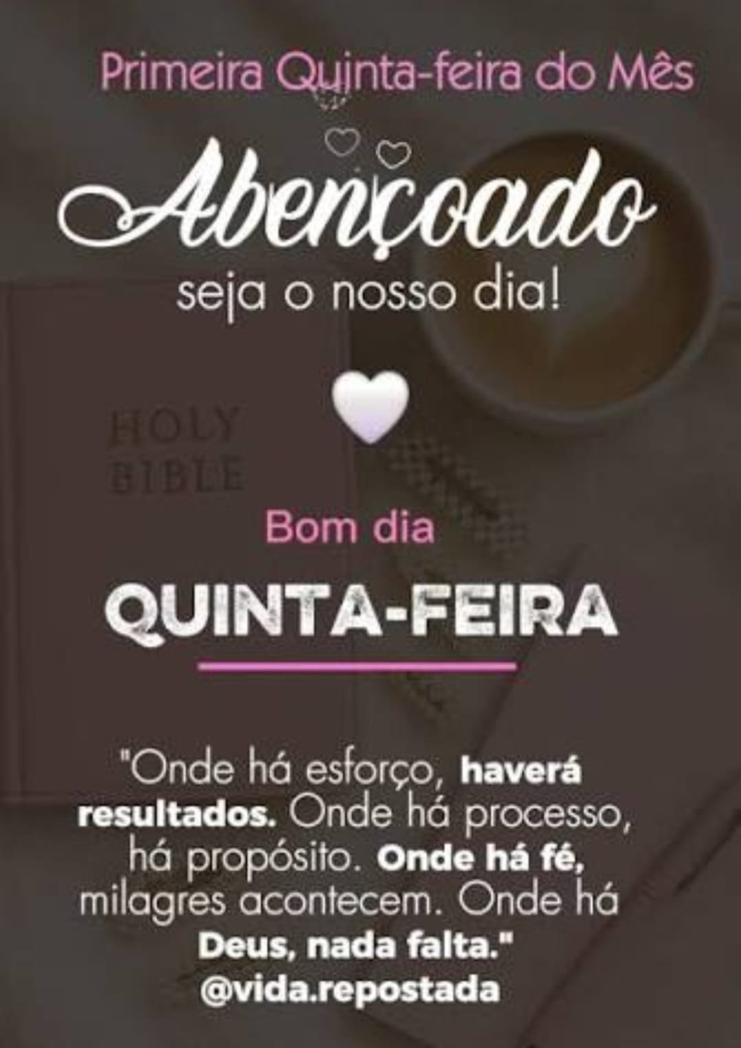 BOM DIA PRIMEIRA QUINTA FEIRA DO MÊS DE OUTUBRO DE 2026