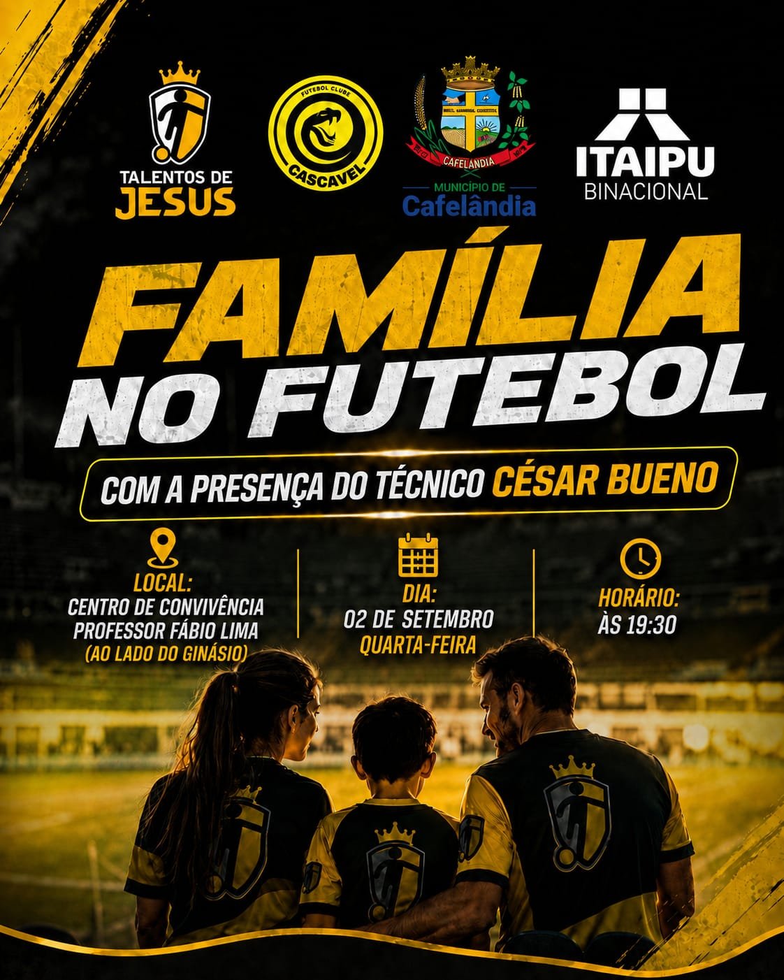 Secretaria de Esportes e Lazer e Talentos de Jesus promovem “Família no Futebol” em Cafelândia