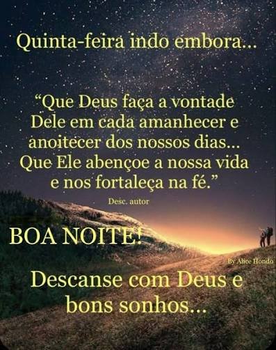 BOA NOITE QUINTA FEIRA