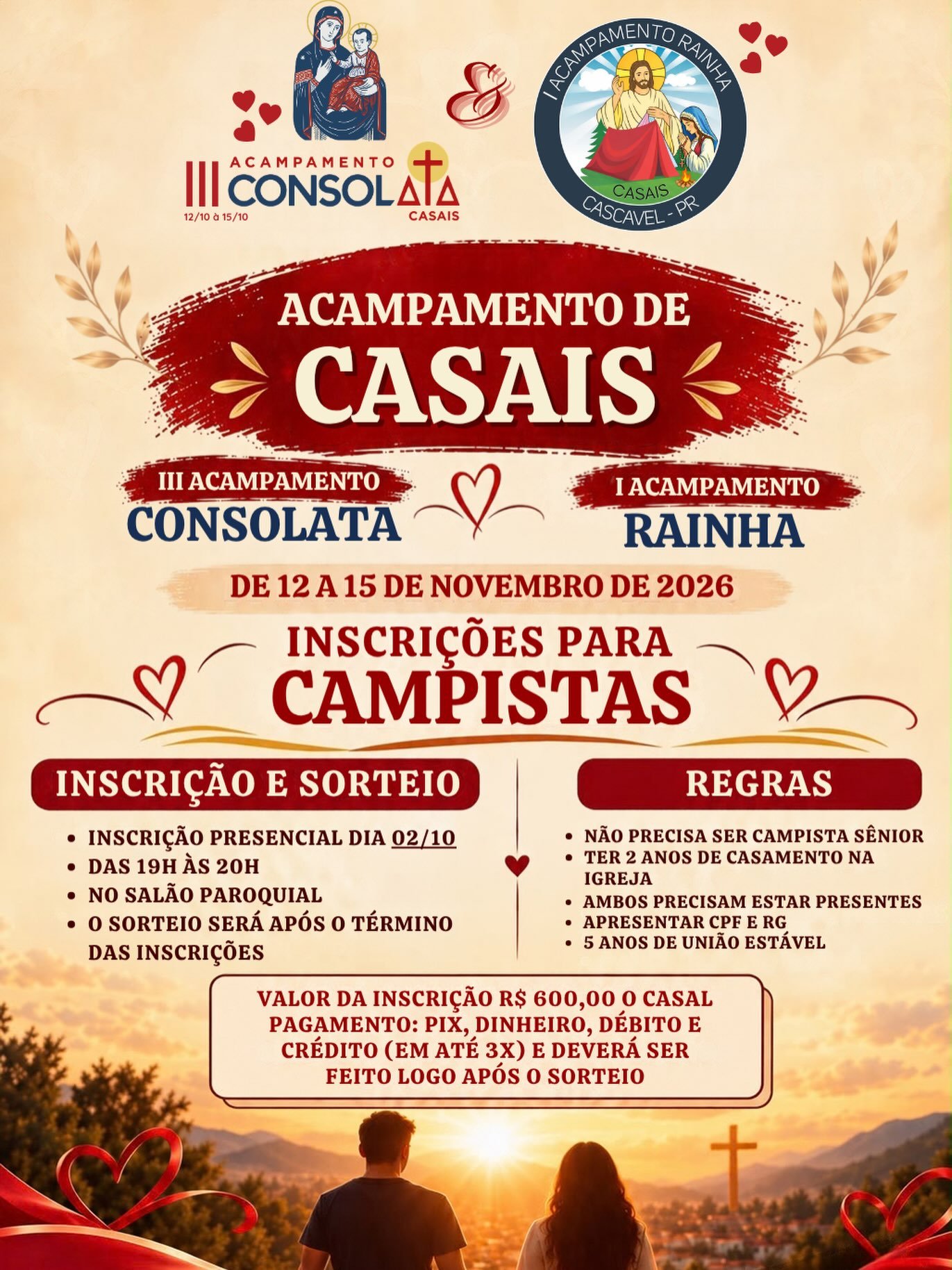 Atenção, futuros campistas do Acampamento de Casais!