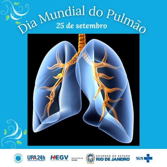 O Dia Mundial do Pulmão é comemorado em 25 de setembro