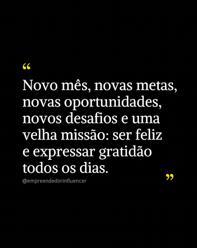 REFLEXÃO PARA O NOVO MÊS