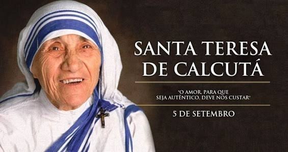 No dia 5 de setembro, a Igreja Católica celebra a memória litúrgica de Santa Teresa de Calcutá