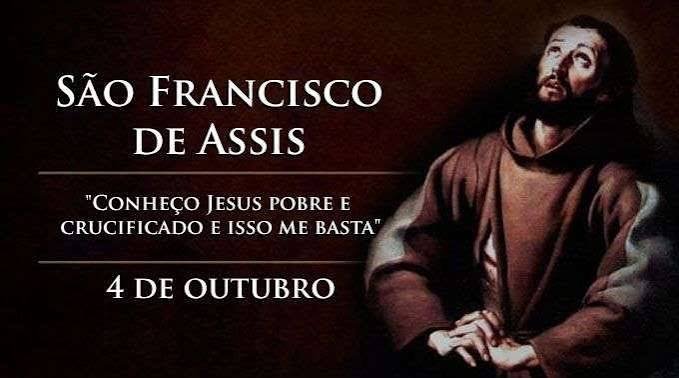No dia 4 de outubro, a Igreja Católica celebra a festa de São Francisco de Assis