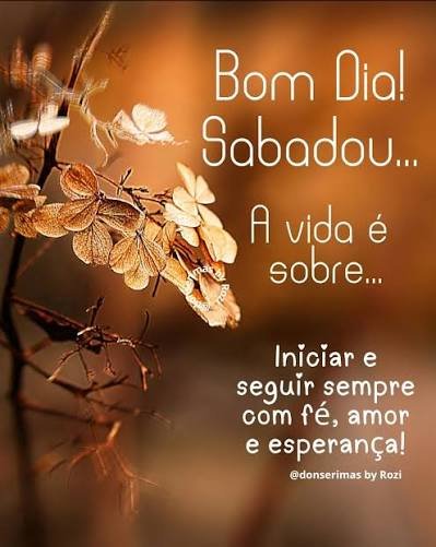 BOM DIA SÁBADO