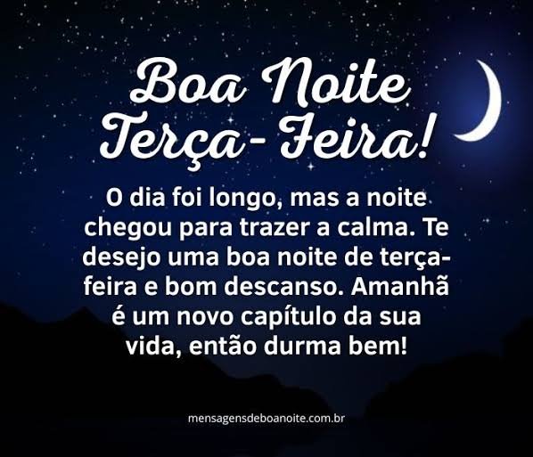 BOA NOITE TERÇA FEIRA