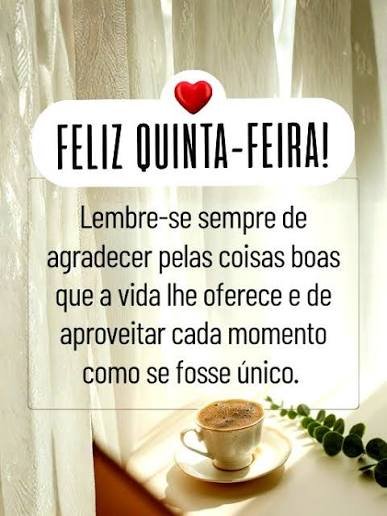 BOM DIA QUINTA FEIRA
