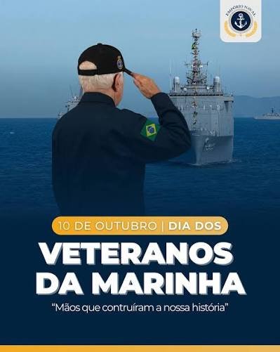 O Dia dos Veteranos da Marinha é comemorado em 10 de outubro no Brasil