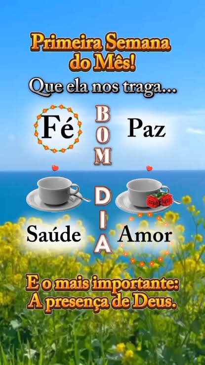 BOM DIA  PRIMEIRA SEGUNDA FEIRA DO MÊS DE OUTUBRO DE 2026