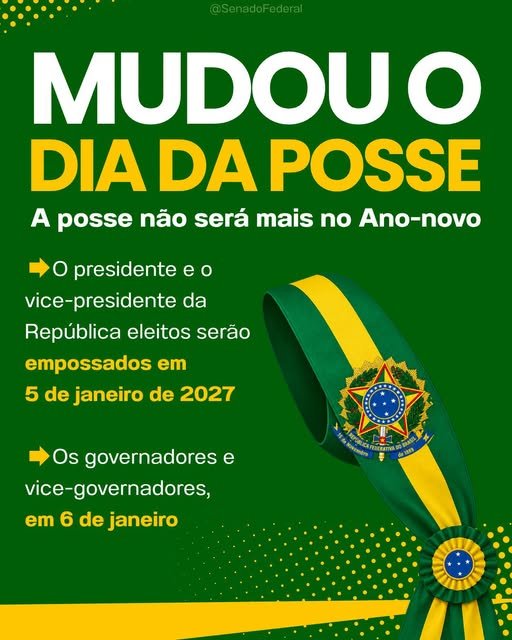 MUDOU O DIA DA POSSE